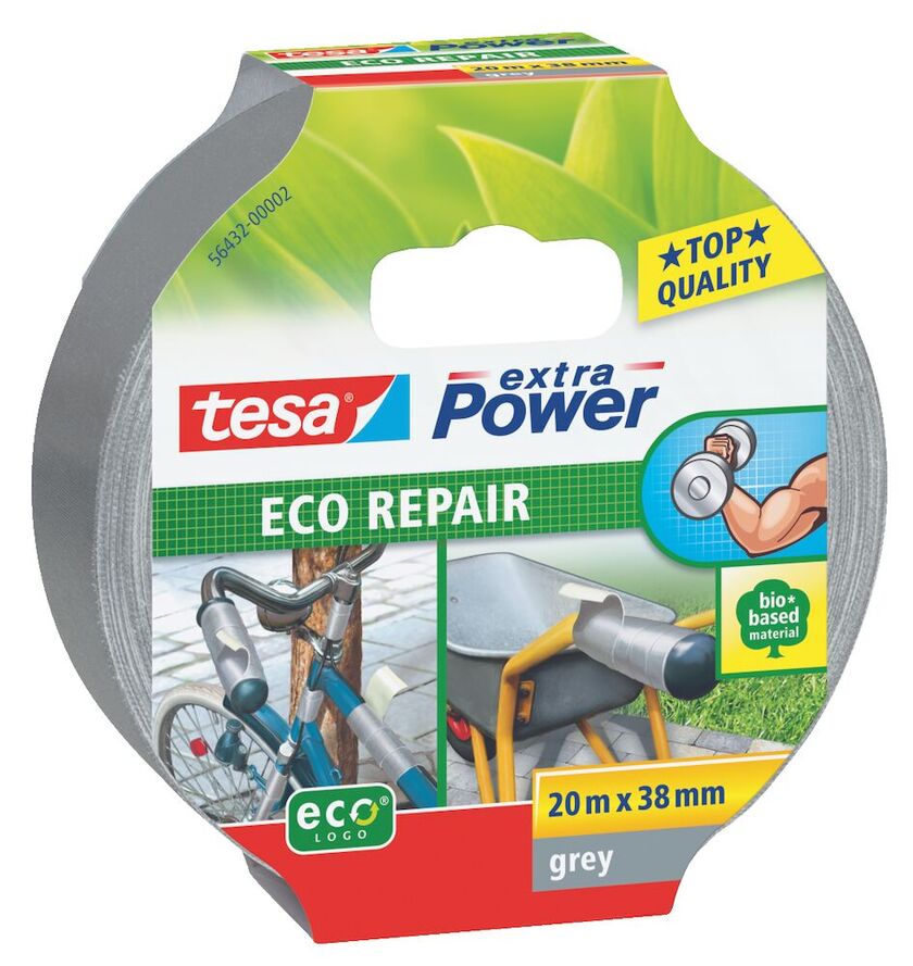 Vävtejp ECO Repair XP grå 38mm