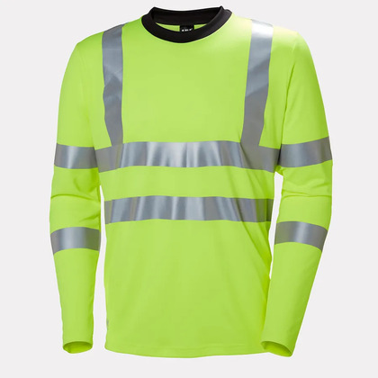 LÅNGÄRMAD T-SHIRT ADDVIS KL2 GUL XS 4-VÄGS STRETCH