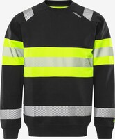 SWEATSHIRT 7530 GKC VARSEL XS KL 1 GUL/SVART