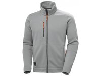 FLEECEJACKA STICKAD KENSINGTON LJUSGRÅ M POLARTEC