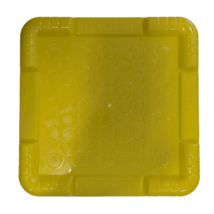 Skyddsplatta ställningsfot plast 216x216 mm, gul