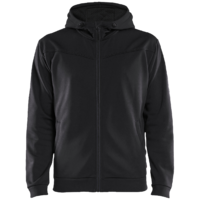 Huvtröja Full Zip Svart/Mörkgrå 4XL