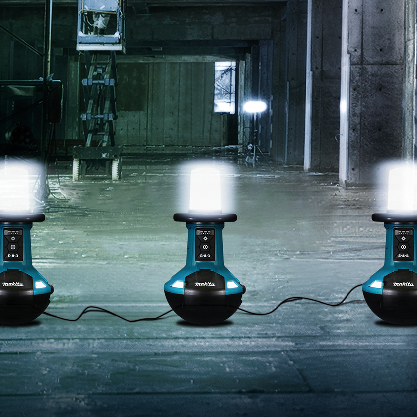 ARBETSLAMPA 18V/230V 360° 5500 / 3000 / 1500 LUMEN