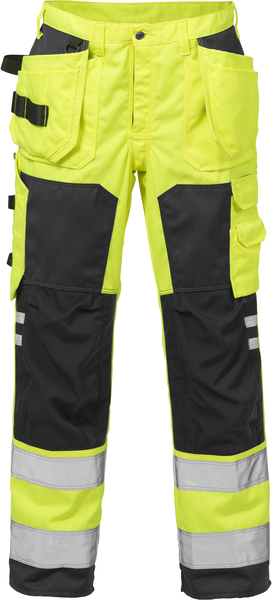 HANTVERKARBYXA VARSEL 2025 PLU VARSELGUL/SVART STL C46