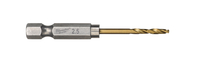 METALLBORR SW HSSG TIN 2,5MM 2 Slagtåliga HSS Titanium borr m