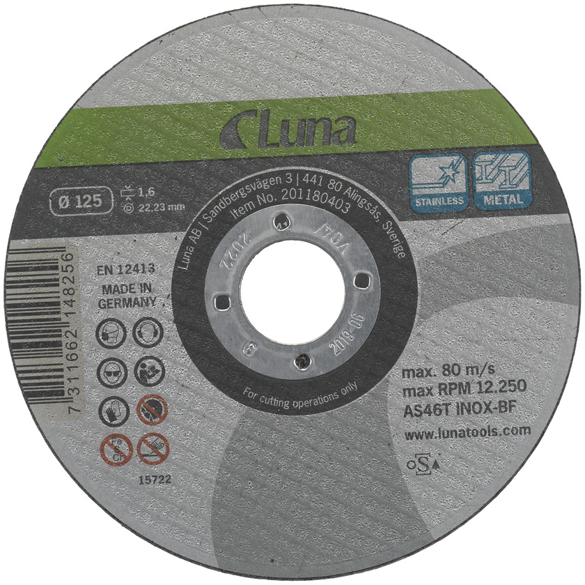 KAPSKIVA 125X1,6X22 LUNA