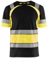 T-SHIRT 34211030 SVART/GUL 4XL 100% cotton single jersey, 180
