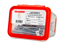 Listskruv vit 3,3x62mm 100p Grabber