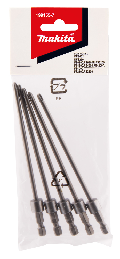 BITS 130MM PH2 MAKITA 5-PACK PASSAR DFS452 DFS250