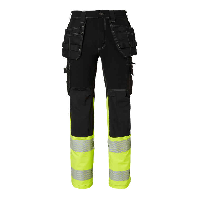 Stretchbyxa 312 svart/gul kl.1  C50