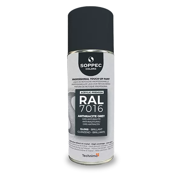 Industrial top coat Akryl RAL7 016 antracitgrå 400ml