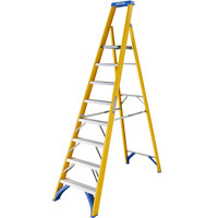 TRAPPSTEGE I GLASFIBER WERNER 8 STEG PLH 1,87 M