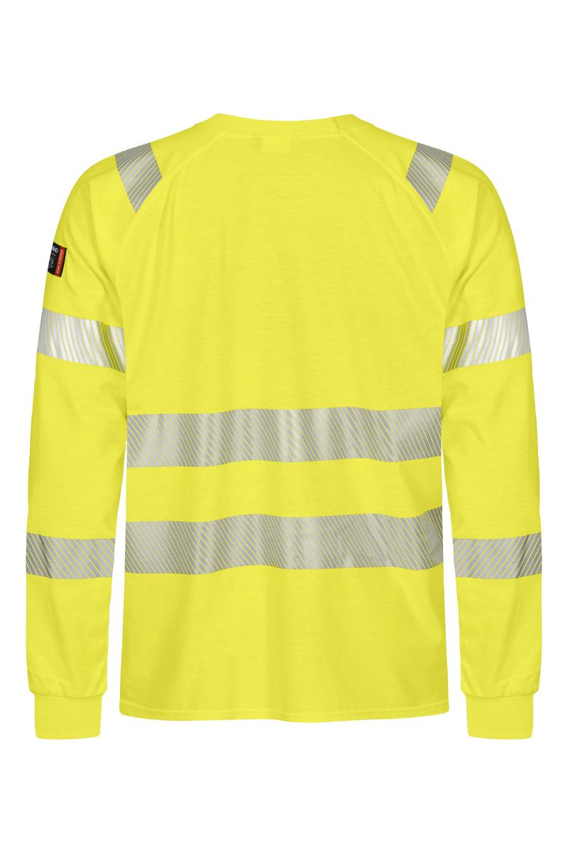 Flamskyddad T-shirt, lång ärm HV Gul XL