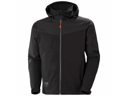 JACKA SOFTSHELL OXFORD L AVTAGBAR HUVA SVART