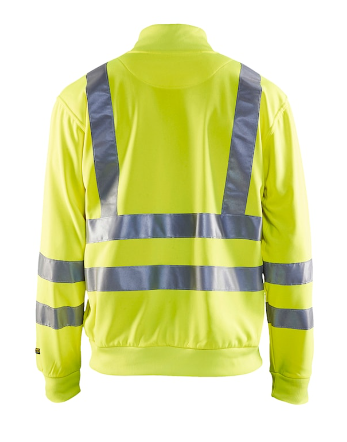 Varseltröja full zip Varselgul  L