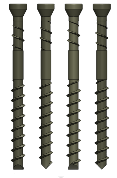 TRALLSKRUV CAMO DOLD ROSTFRI A4 316SS 75X4,2 MM 700ST