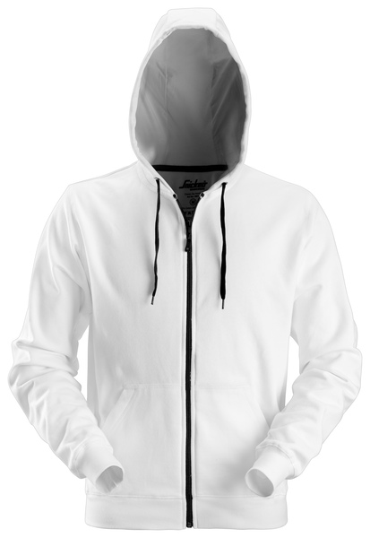 TRÖJA HOODIE ZIP VIT STL: M