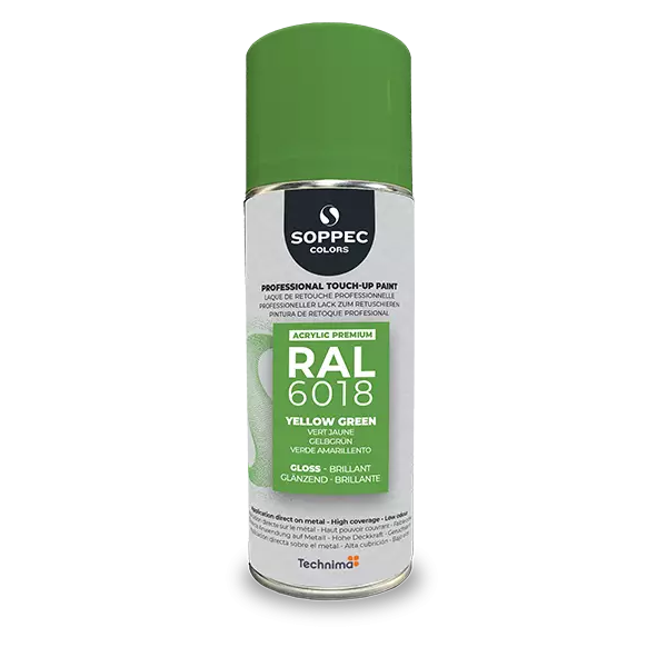 Industrial top coat Akryl RAL 6018 gulgrön 400ml