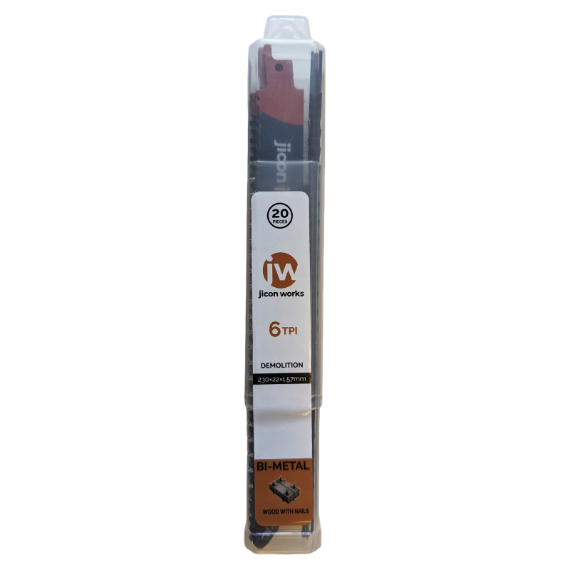 Tigersågblad Demolition 230 mm 6 TPI Trä med spik, 20-pack