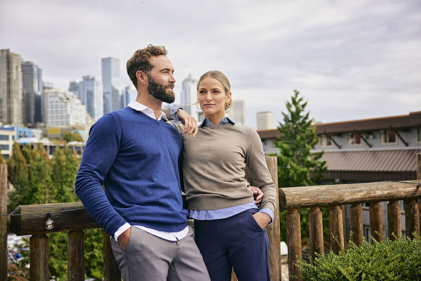 Tröja Oakville blåmeleread XS Dam