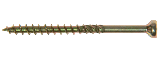 Listskruv gul 3,0x42mm 250p Gunnebo
