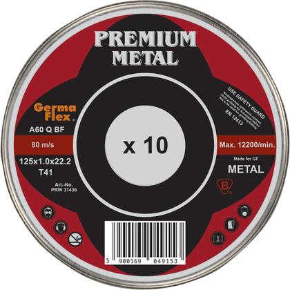 KAPSKIVA METALL 125X1X22, 2 BURK 10P