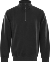 SWEATSHIRT KORT ZIP 1737 SWB SVART STL XS