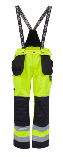 Byxa Åbo Stretch svart/gul M