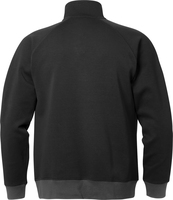 SWEATSHIRT KORT ZIP 1755 DF SVART/GRÅ STL M
