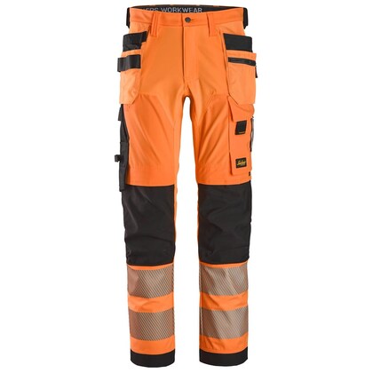 ARBETSBYXA 4STR HF HV KL2 ORANGE/SVART STL: 48