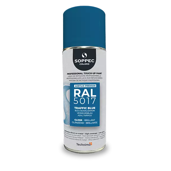 Industrial top coat Akryl RAL  5017 trafikblå 400 ml