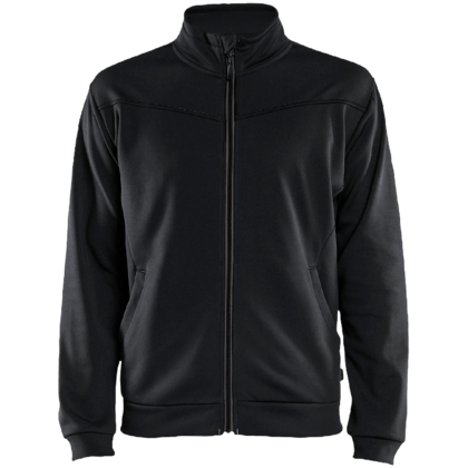 Sweatshirt Full Zip Svart/Mörkgrå 3XL