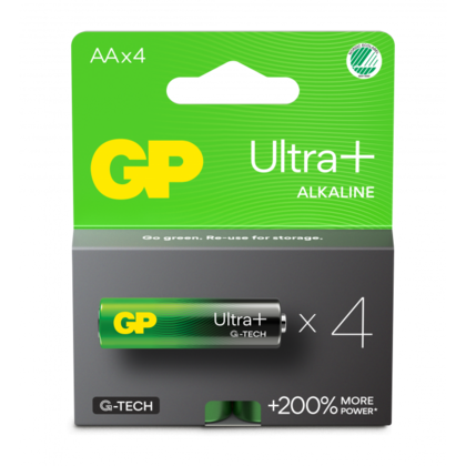 BATTERI ULTRA+ ALK AA/LR6 15AUP-C4 GP 4-PACK