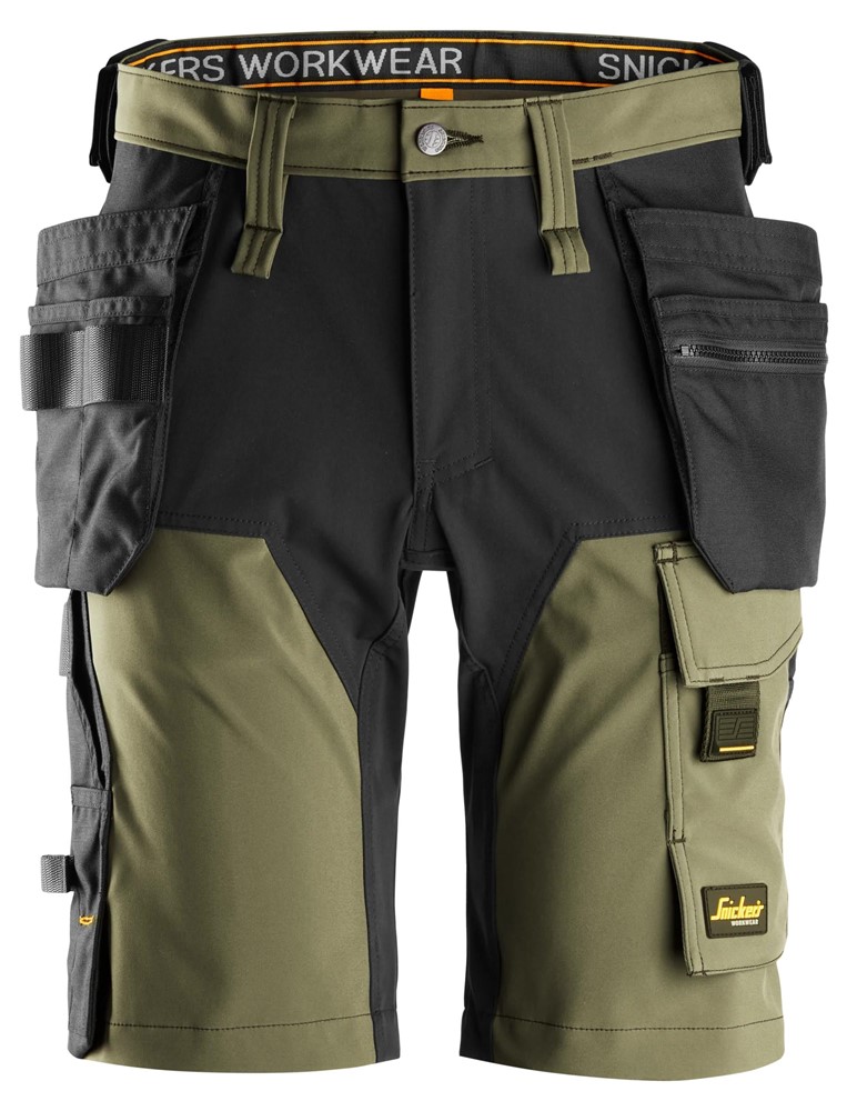Shorts 4-vägsstrech HF AW 50 khakigrön/svart