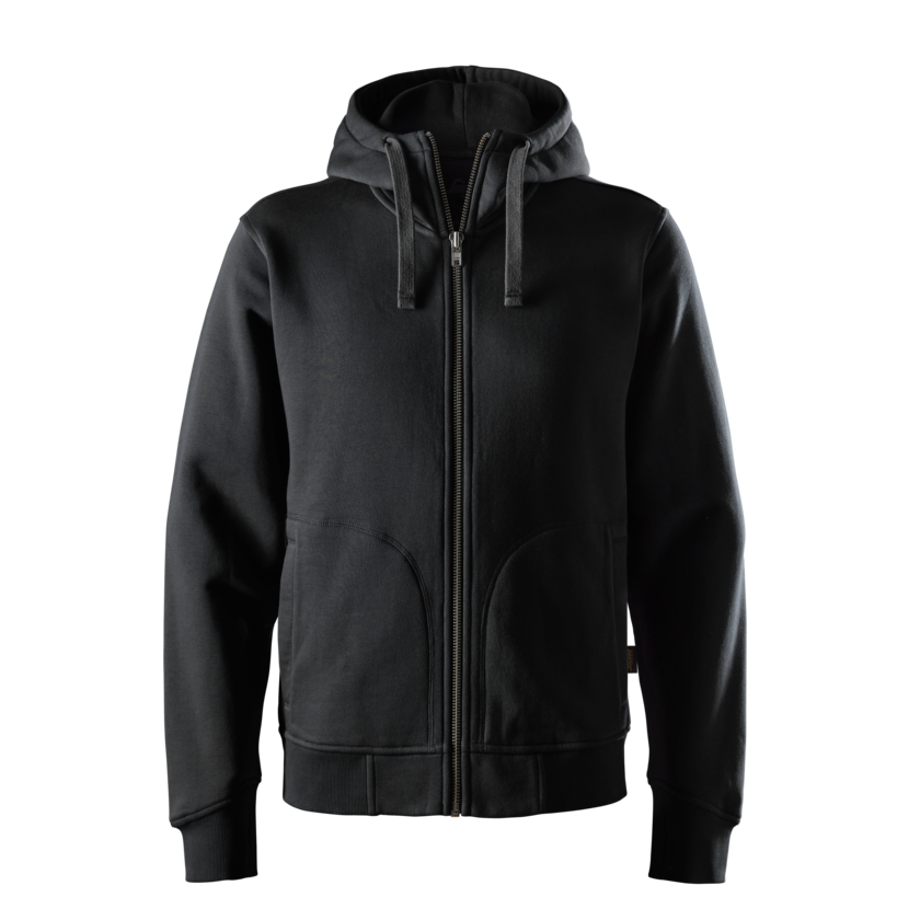 HUVTRÖJA MED DRAGKEDJA SVART STL: M