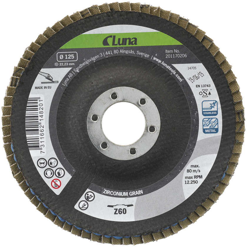 LAMELLRONDELL 125MM P60 LUNA