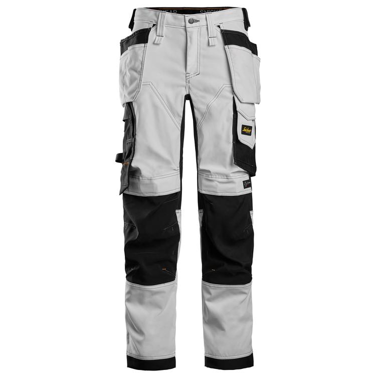 Arbetsbyxa Dam HF AW Vit/Svart Stl: 034