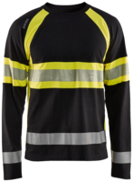 T-SHIRT 35101030 SVART/GUL L