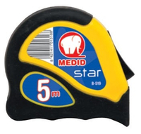 FICKMÅTTBAND STAR 5M, ABS/GUM Medid