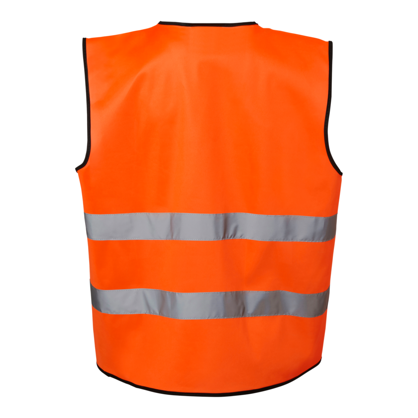 Varselväst orange zip klass 2 One size