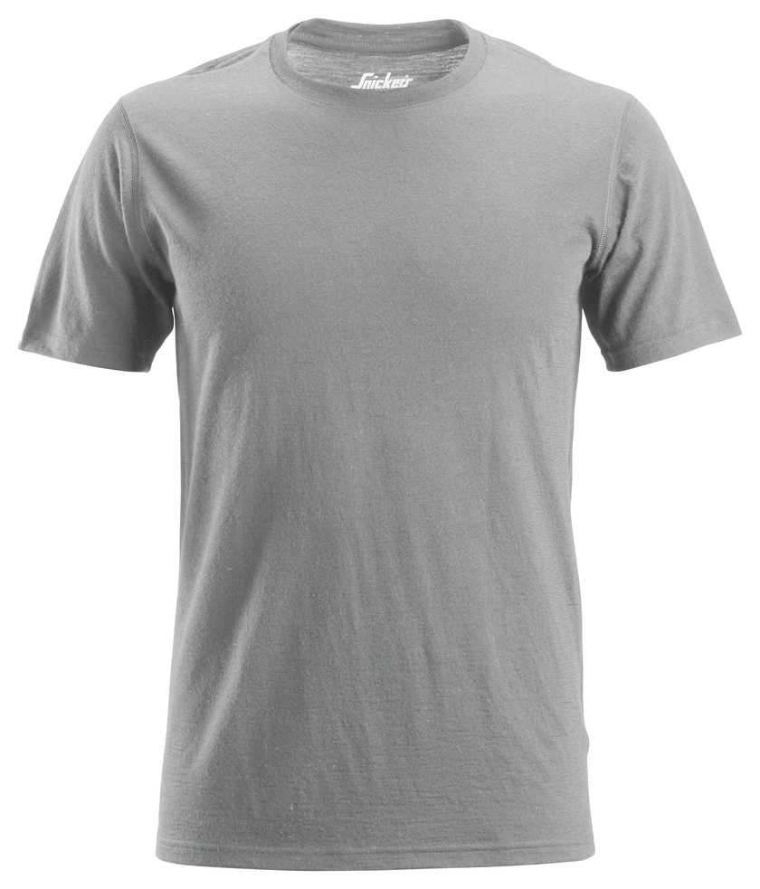 T-SHIRT I ULL AW GRÅMELERAD STL: L