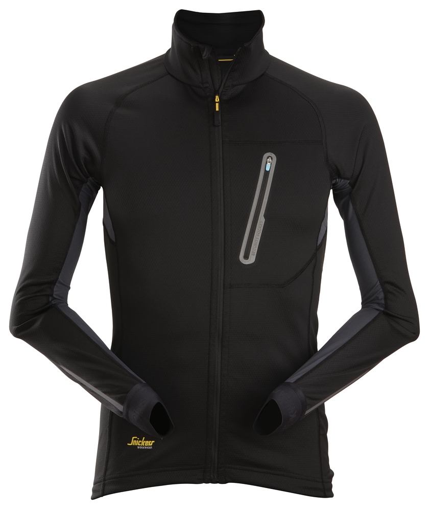 Tröja Zip Mellanlager LW Svart Stl: S