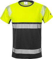 T-SHIRT VARSEL KL 1 7518 THV VARSELGUL/SVART STL S