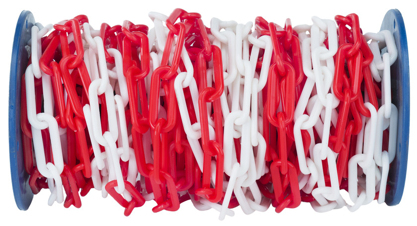 PLASTKÄTTING GUL/SVART Ø8MM