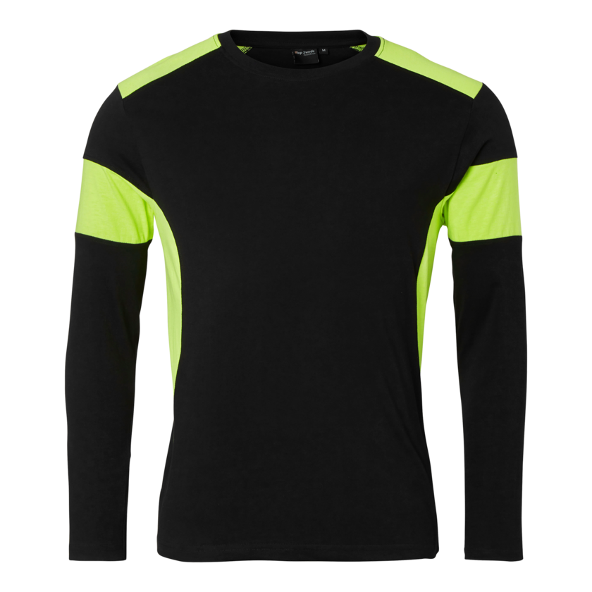 T-shirt 212  l.ä svart/gul L