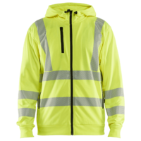 Huvtröja Varsel Full-zip Varselgul XXXL