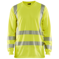 UV-skyddad långärmad varsel-T-shirt Varselgul M