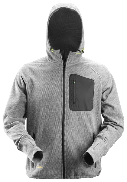 HOODIE FLEECE  FW GRÅ/SVART STL: M