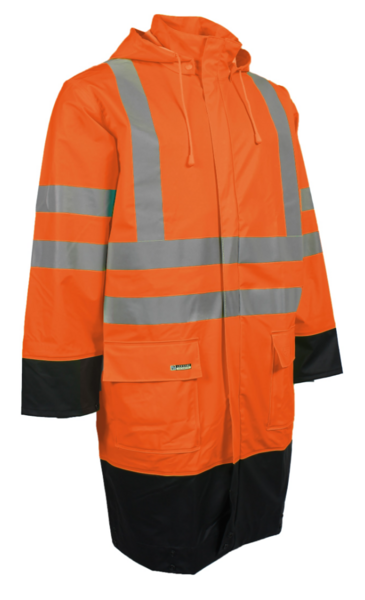 REGNJACKA VARSEL 100 CM LR8030 -05/03 ORA/MAR S PU 190G/M2