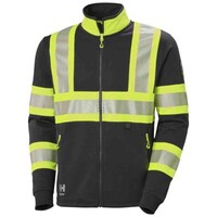 SWEATSHIRT HELZIP ICU KL1 VARSEL GUL/SVART S